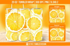 Orange Tumbler Wrap Designs, Sublimation Wrap Product Image 1