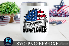 American sunflower SVG, 4th July Sunflower SVG Product Image 3