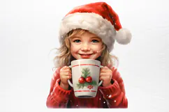 Christmas Little Girl Sublimation PNG Product Image 2