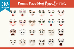 Funny Face Emotions Mug Wrap | Bundle 15 oz Sublimation Product Image 2