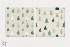 Christmas trees digital paper, background clipart Product Image 2