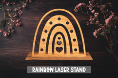 Rainbow Laser Cut File for Home Decor, Laser cut stand Product Image 1