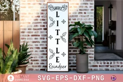 Santa's little reindeer Porch Sign SVG Product Image 1