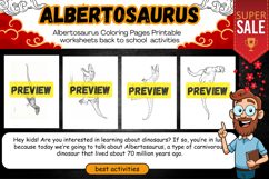 Albertosaurus Coloring Pages Printable worksheets activities Product Image 2