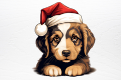 Christmas Peeking Dogs Clipart PNG Product Image 2
