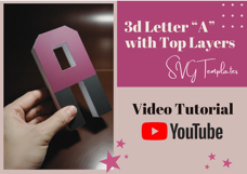 Letter a - 3D SVG File with Top Layers Product Image 3