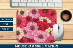 Gerberas Flower Mouse Pad | Mouse Pad Sublimation Product Image 1