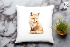 Watercolor Baby Fox Clipart Sublimation PNG Product Image 3