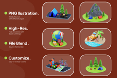 3D Isometric Camping Pack Product Image 2