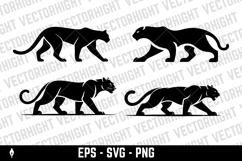 Illustration of a panther or cougar in a walking Product Image 2