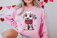 Cute Valentine Dog Clipart, Valentines Day Dog Clipart Product Image 2