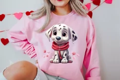 Cute Valentine Dog Clipart, Valentines Day Dog Clipart Product Image 2