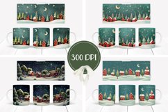 Christmas Village Mug Design, Winter Houses Mug Sublimation Product Image 2