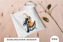 Watercolor Halloween Witch Clipart Png Product Image 2