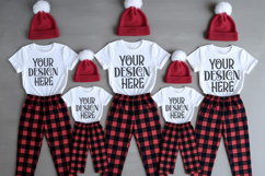 Christmas Family Matching Group Flat Lay T-Shirt Mockups Product Image 1