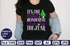 It's The Most Wonderful Time Of The Year SVG Cut File Product Image 2