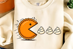 Funny Thanksgiving Pumpkin Pie Chasing PNG, Thanksgiving PNG Product Image 2