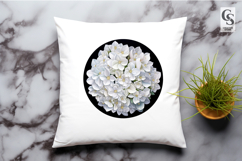 White Magnolia Floral Wreath PNG Product Image 3