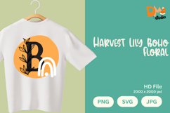 Harvest Lily Boho Floral Monogram Product Image 1