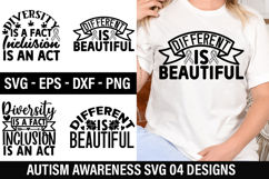 Autism Awareness SVG Design - Different is beautiful Product Image 1