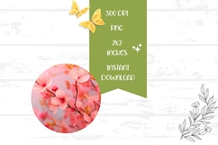 Floral Earrings Design, Sakura Round Earrings Sublimation Product Image 2
