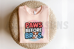 Cute Dog Cartoon With Paws Before Bros Sublimation Design Product Image 2
