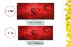 Red Love Mug Design, Red Love Hearts Mug Template Product Image 2