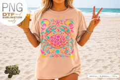 Floral Crab png, Coastal Summer Beach Design Product Image 7