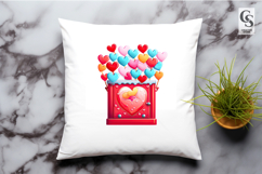 Cute Heart Candy Machine Dessert Clipart Sublimation PNG Product Image 3