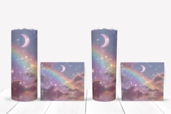 Glitter Tumbler Wrap Design, Rainbow Tumbler Template Product Image 2