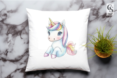 Cute Unicorn Clipart Sublimation PNG Product Image 2