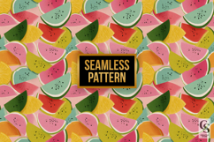 Watermelon Fruit Digital Paper Pattern Product Image 2