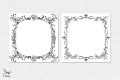 Vintage frames digital paper, background clipart Product Image 2