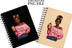 Motivational Melanin woman Sublimation PNG, Graphic Illustra Product Image 2