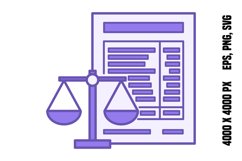 Colored Balance Sheet Icon Product Image 1