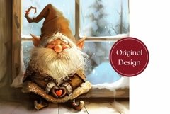 Christmas Gnome Tumbler PNG, Watercolor Christmas Tumbler Product Image 2