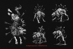 10 Bundle Dark Art Undead Wolf Zombie Vampire Skull Beast Product Image 3