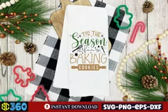Tis the season for baking cookies SVG, Christmas SVG Product Image 3