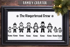 Gingerbread family svg creator | Funny Christmas family crew Product Image 2