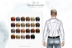 Male Hairstyles Clipart, Hair for Men Dolls Clip Art Product Image 7