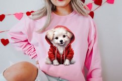 Cute Valentine Dog Clipart, Valentines Day Dog Clipart Product Image 2