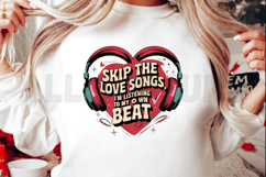 Skip The Love Songs Listen To My Own Beat Graphic Design Product Image 2