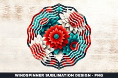 Flowers Wind Spinner Sublimation Design Product Image 1