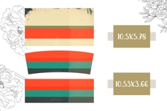 Retro Stripes Tumbler Wrap, Retro 40 Oz Tumbler Sublimation Product Image 2