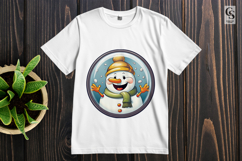 Snowman Snow Globe Cartoon Clipart Sublimation PNG Product Image 2