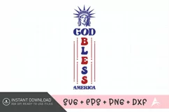 God bless America Porch Sign Design, Patriotic SVG Product Image 1