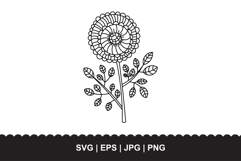 Flower SVG - Detailed Bloom Botanical Vector Product Image 1