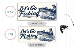 Let&#039;s Go Fishing Mug Wrap, Dad Mug, Fisherman Coffee Mug Product Image 2