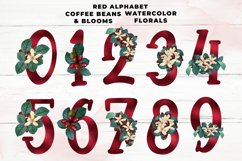 Red Coffee Floral Alphabet Product Image 2
