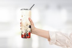 watercolor Blooming flower tumbler wrap sublimation Product Image 2